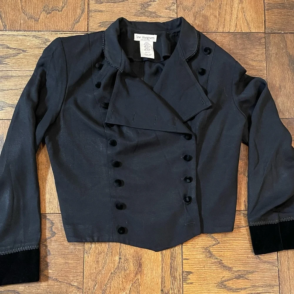 Lew Magram Collection 2-piece black skirt suit - Picture 1 of 6